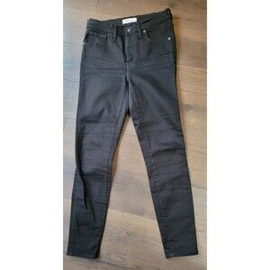 Madewell 9" High Riser Skinny Skinny Womens Jeans Size 27 Black Denim Stretch